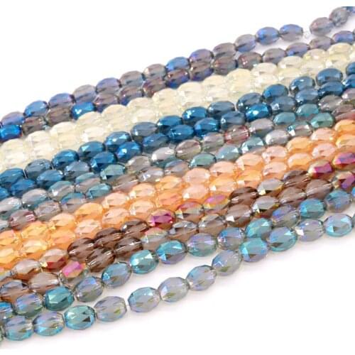 Wholesale AAA Multi Colors 10X12mm 50PCS Diy Jewelry Faceted Crystal Beads Free Shipping Chinese Glass Crystal Jewelry DIY Beads