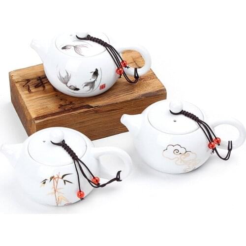 Leopard Lin Teapot Kettle Single Pot,Zisha Kettle Kung Fu Tea Set Household Ceramic Glass Chinese Style