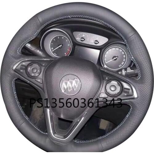 For Buick Excelle LaCrosse Regal GS Envision GL86 Suede Leather Steering Wheel Cover Hand Sewn