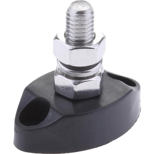 Black Junction Block Power Post Stainless Steel Insulated Terminal Stud 6mm
