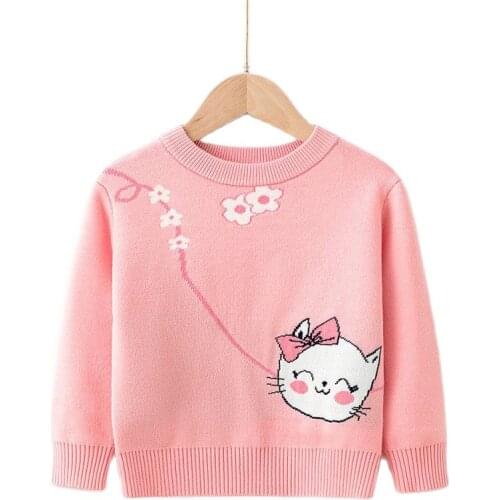 Children Sweaters 2021 Autumn Boys Girls Warm Fashion Sweater Knitted Pullover Baby Girl Cotton Top Winter Kids knit Sweater