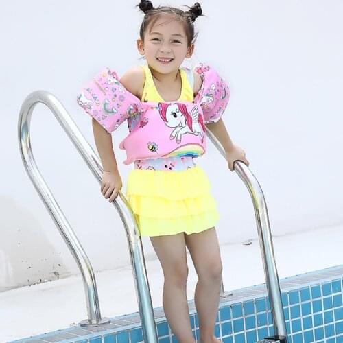 Baby Life Vest Swimming Pool Safety Arm Ring floats kids Drifting Swim Exercise Foam Swimming Circle Life Jacket 3~7 Years