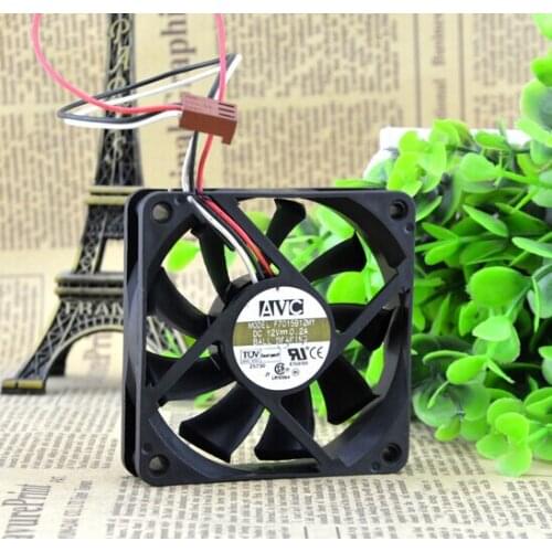 AVC F7015B12MY 70*70*15 12V 0.2A three wire double ball bearing fan