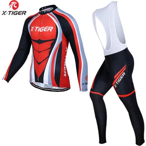 X-Tiger Keep Warm 2020 Cycling Set Winter Thermal Fleece Ropa Ciclismo Invierno Bicycle Wear Maillot MTB Bike Clothing Jersey