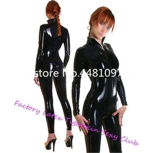 Latex Rubber Bodysuits for Woman Rubber Full Bodysuits with Back Zip Sexy Costume zentai exotic apparel