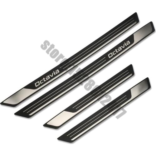 For Skoda Octavia A5 A7 2007-2012 2013-2018 Car accessories Car-styling Stainless steel Door Sill scuff Plate