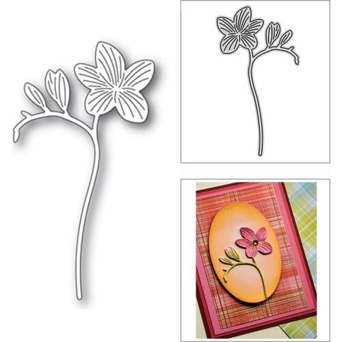 New 2021 Dainty Freesia Flower Metal Cutting Dies for DIY Scrapbooking and Card Making Decorative Embossing Craft No Stamps