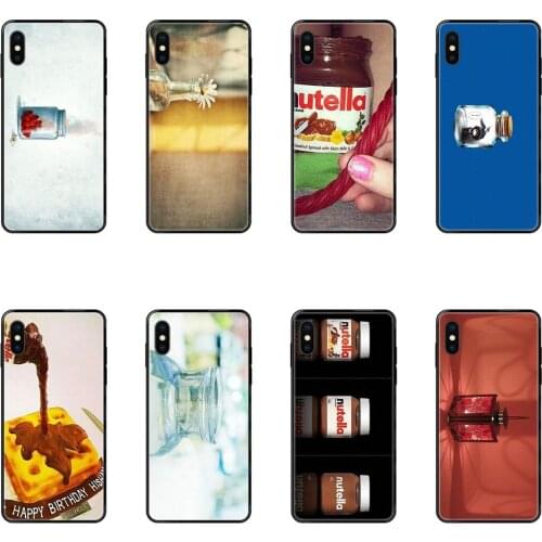 Nutella Bottle For Apple iPhone X XR XS 11 12Pro MAX 5S 5C SE 6S 7 8 Plus 2020 For Adults TPU Black Soft Phone Cover Case