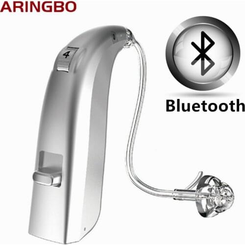 Rechargeable Bluetooth Digital Hearing Aid Sound Amplifiers Wireless Ear Aids for Elderly Moderate to Severe Loss Drop Shipping