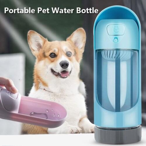 Newest 300ML Portable Pet Dog Water Bottle Travel Puppy Drinking Bowl Outdoor Pet Water Dispenser Feeder for Small Large Dogs