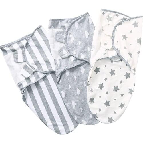 Striped Baby Blanket 0-3 Months Swaddle Start Cotton Newborn Blanket Organic Cotton Stars Stripe Swaddle Newborn Accessories