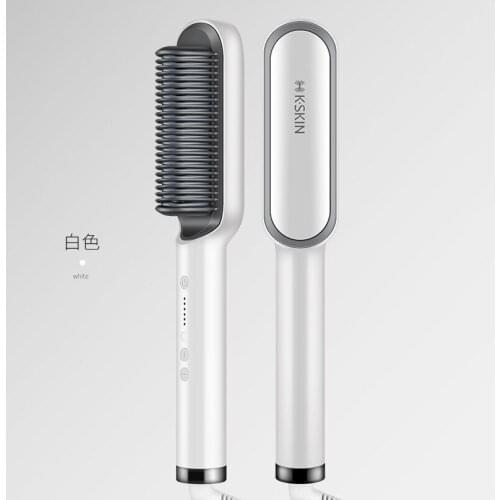 Golden Rice KD380 Straight Comb Hair Curls Dual-Use Bangs Fan Small Splint Electric Curling Iron Lazy Hair Straightener Gift