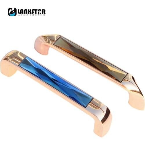 Modern Decoration Crystal Mirror Kitchen Cabinet Handles Cupboard Drawer Wardrobe Dresser Door Pull Handle Knobs