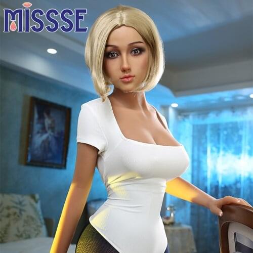 Missse Sex Dolls 158cm Silicone Head Sex Doll for Men Male Adult Toys TPE Love Doll Pussy Real Breast Full Body Sexy Doll