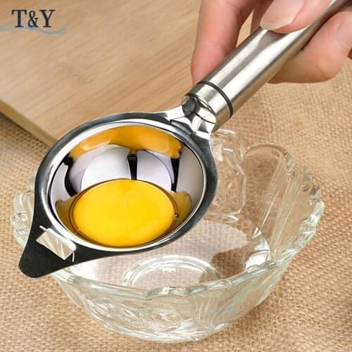 T&Y 1pc Egg Separator, 304 Stainless Steel Yolk White Separator, Egg Divider Strainer Screen Filter Baking Cooking Tool Gadgets