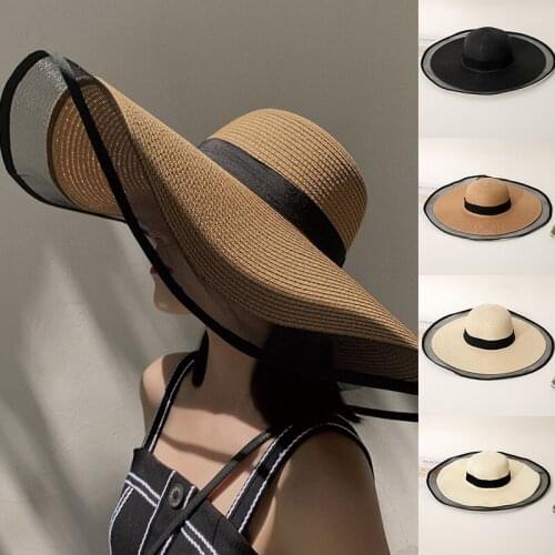 Women Sun Hat Summer UV Protection Straw Hat Sun Straw Hat Beach Cap for Travel Beach d88