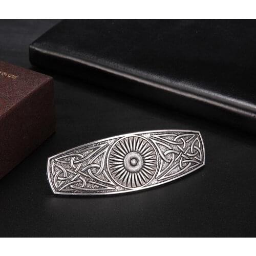 Skyrim Sunflower Irish Knot Barrette Hairpins Hairwear Vintage Viking Amulet Hair Clip Accessories Jewelry for Women Girl Gift