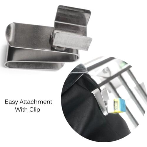 Snooker Billiards Chalk Holder Pool Cue Chalk Holder with Clip Snooker & Billiard Accessories Stainless Steel Cue Chalk Clip