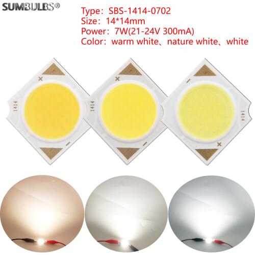 [sumbulbs] Manufacturer 7W LED COB light source 21V 300mA COB chips 3000K 4000K 6500K for Down spot light indoor lamp
