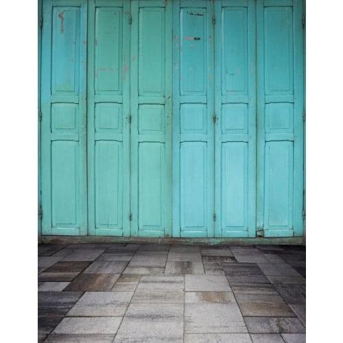 Light green wood door photo background vinyl print model fotografia photography backdrop for photo studio kits photophone S-2247