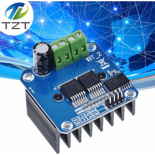 TZT Double BTS7960 43A H-bridge High-power Motor Driver module / diy smart car Current diagnostic for Arduino