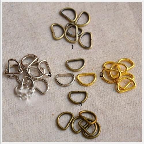 Vintage bronze color metal bag D ring belt buckle bag hardware accessories 100pcs/lot 1.2cm