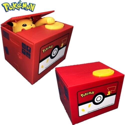 Pokemon High Quality Electronic Money 1/Box Pikachu Piggy Bank Steal Coin Automatically for Kids Friend Birthday Christmas Gift