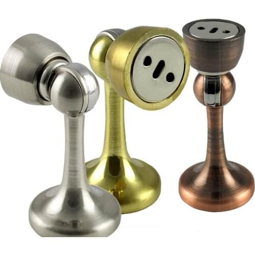 High Grade Zinc Alloy Strong Magnetic Door Suction Wall Wooden Door Stop Doorstop