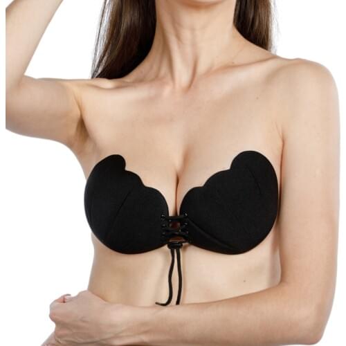 Women Invisible Push Up Bras Silicone Self Adhesive Strapless Reusable Backless Bras Ladies Seamless Bras For Wedding Party