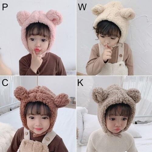 Winter Cute Baby Warm Hat Artificial leather Super Cartoon Animal Shape Baby Ear Protection Warm Hat