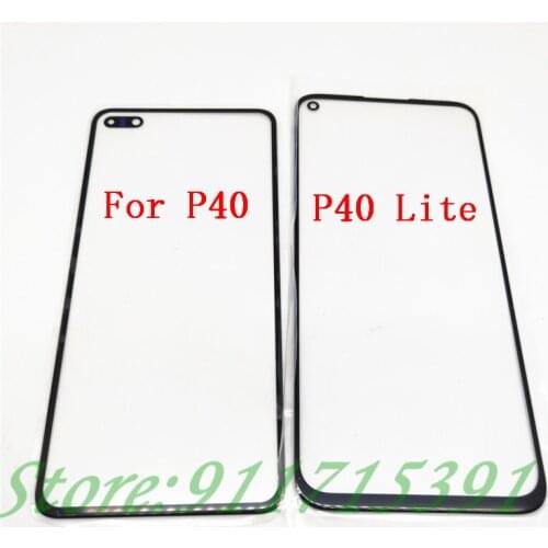 10Pcs/Lot New Touch Panel Replacement For Huawei P40 P40Lite P40 Lite E Front Outer Glass Lens Cover