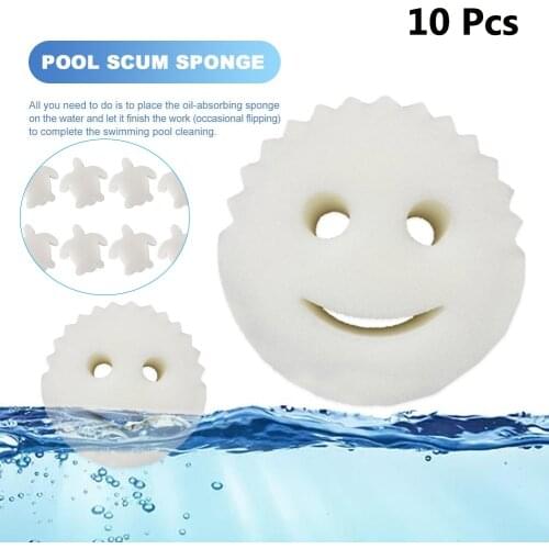 10PCS Oil Absorbing Sponge Swimming Pool Hot Tub and Spa Round face Absorb Sludge Dirt and Scum Maintenance Kit And Accessories