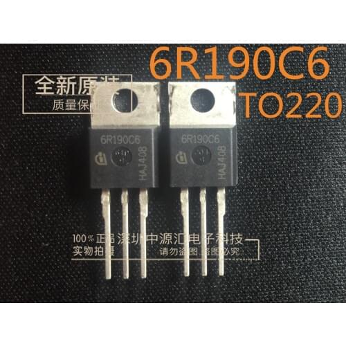 10pcs 100% new and orginal 6R190C6 IPA60R190C6 TO-220F 650 59A in stock