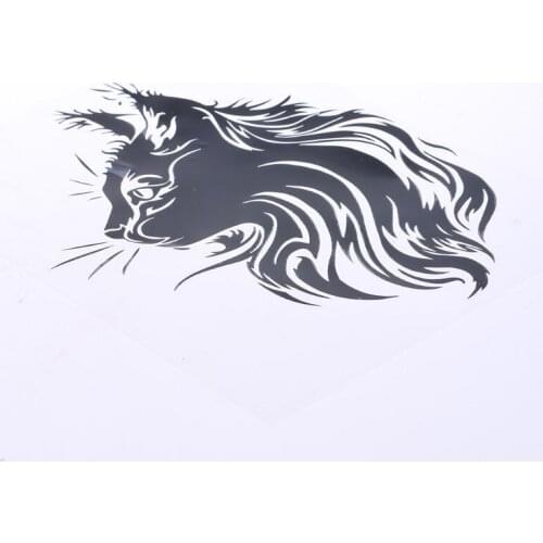 17×21CM Creative Pet Cat Car Sticker Vinyl Fation Personality Animal Car Styling Stickers Black/White