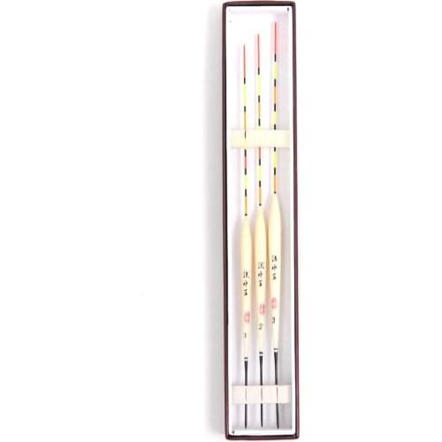 3Pcs/Set Fish Fishing Floats Barguzinsky Fir Wood Float Fishing Bobbers Set Professional Fishing Tackle Tools