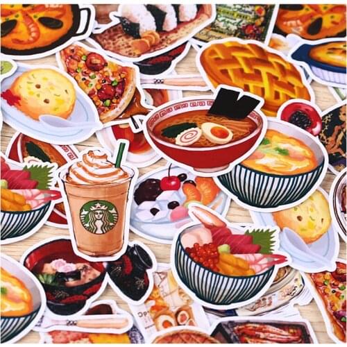 32pcs Creative Cute Self-made Daily food / drink scrapbooking stickers /decorative sticker /DIY craft photo albums/trunk stickes