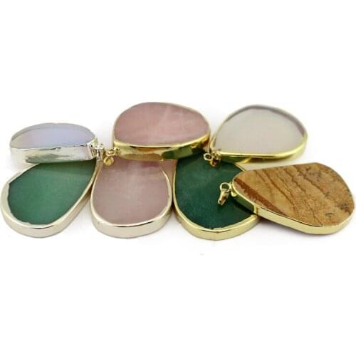 Druzy Fashion Jewelry Wedding Opal necklace for Women Rose Crystal Cubic Square Shape Picasso Jasperss Vintage Free Shipping