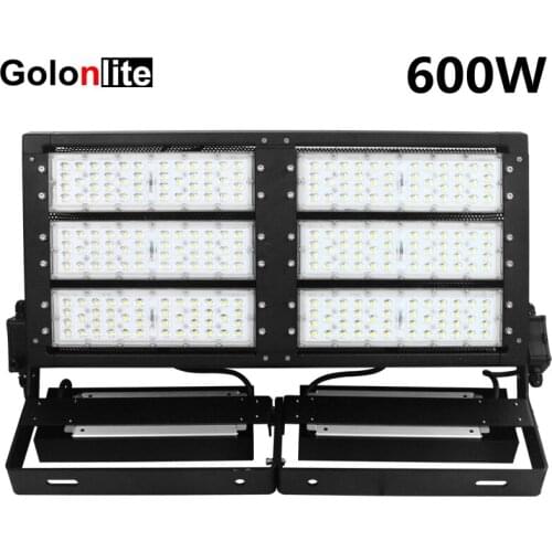 Golonlite outdoor LED floodlight 600W 500W 400W high mast flood lighting football soccer sport field court 140lm/W 25 degree