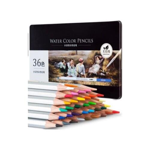 Deli 24/36/48/72 Colors Primary school students' hand sketching and painting Water soluble color lead paintbrush color pencil