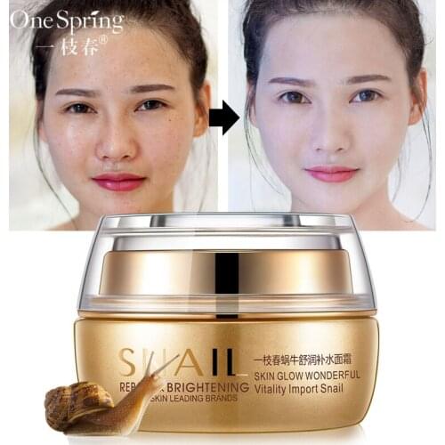 50g Korean Comestic Snail Extract Moisturizing Anti Wrinkle Face Cream Oil-control Anti-Aging Whitening Day Cream