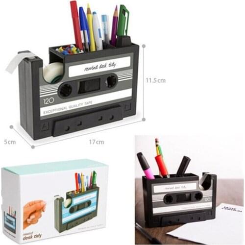 Creative Storage Box Tape shape personality pen Desktop Tape Dispenser Office desktop pen holder Home Stoeage Holders