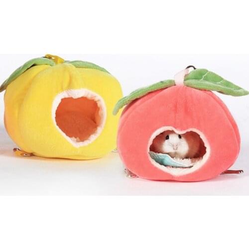 Small Animal Bed Cave Soft Warm Hamster Hammock Hamster Hanging House With Chain Cotton House Small Animal Bed Cave Pet Supplies