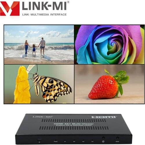 LINK-MI 4X1 HDMI Multi-Viewer 1080P/60Hz Audio Video Seamless Switching No black screen 4 in 1 out Switch