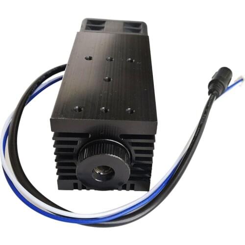 Powerful Adjustable Focus 450nm 4000mW 4W Blue Diode Laser Module Strong Lamp With TTL DC 24V 12V for CNC Cutter Engraver Point