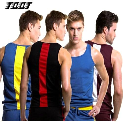 TQQT Mens Patchwork Tops Plus Size Tank Tops Leisure Mens Fitness Vest Male Tank Tops Gyms Clothing Mens Undershirt 5J0430