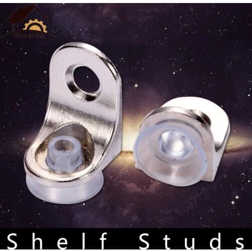 Myhomera 10Pcs Thicken Shelf Brackets Suction Support Studs Pegs 5mm Shelves Fixed Cabinet Cupboard Glass Bracket Supporter Hold