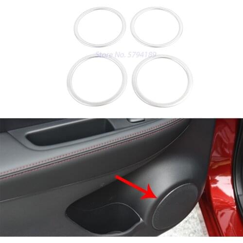 Speaker Box Plated Ring Interior Frame Trim Sticker For Nissan Qashqai J11 2014-2019 Chrome ABS Car Accessories