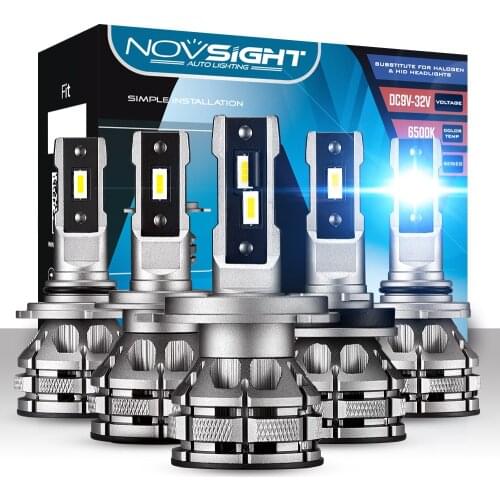 NOVSIGHT H7 LED H4 Hi/Lo H11 H1 H3 H13 H8 H9 9005 9006 9007 9012 15000LM lighting Headlamp Auto Lamps 2Pcs Car Headlight Bulbs