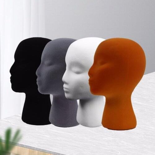 Practical Female Styling EPS Flocking Head Mold Wig Glasses Headset Holder Headwear Display Stand Rack Women Model DIY Props
