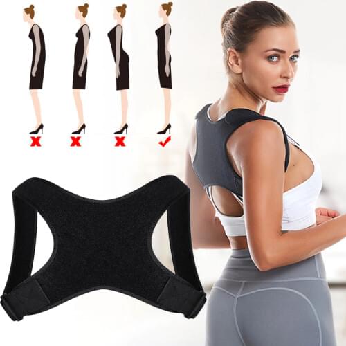 Adjustable Women Men Posture Corrector Corset Invisible Body Brace Back Lumbar Shoulder Support Belt Home Office
